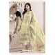 Light Yellow Pure Cotton Party Wear Suit