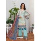 Sky Blue Party Wear Georgette Pakistani Style Suit