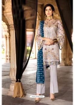Off White Georgette Party Wear Pakistani Style Suit