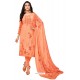 Orange Pure Viscose Designer Churidar Suit