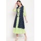 Sea Green Party Wear Rayon Kurti