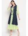 Sea Green Party Wear Rayon Kurti