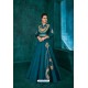 Navy Blue Designer Triva Silk Party Wear Gown