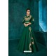 Dark Green Designer Triva Silk Party Wear Gown