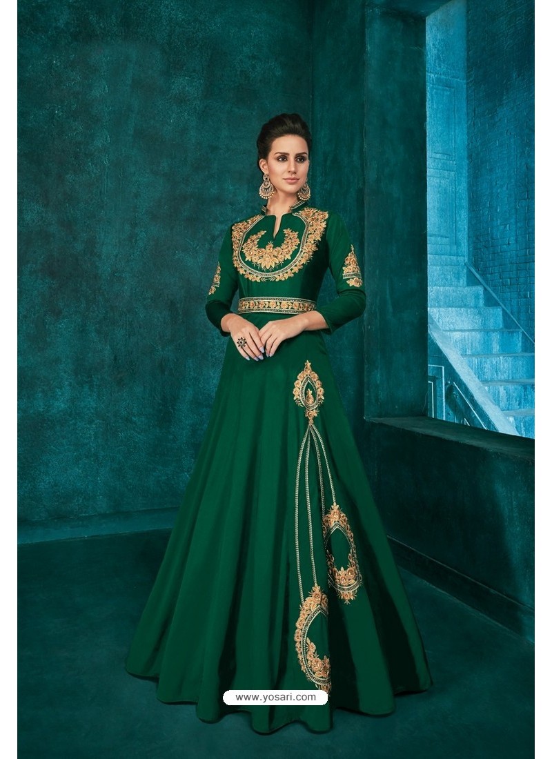 Green Indian Gowns  Buy Indian Gown online at Clothsvillacom