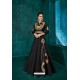 Black Designer Triva Silk Party Wear Gown