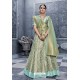 Aqua Mint Banarasi Silk Heavy Designer Lehenga Choli