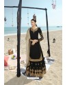 Black Designer Bridal Wear Heavy Net Lehenga Suit