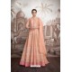 Peach Heavy Faux Georgette Stitched Designer Anarkali Suit