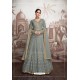 Grey Heavy Faux Georgette Stitched Designer Anarkali Suit