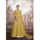 Yellow Heavy Faux Georgette Stitched Designer Anarkali Suit