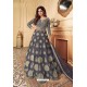 Grey Heavy Designer Butterfly Net Aanarkali Suit