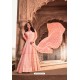 Pink Pure Viscose Georgette Designer Floor Length Suit