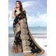 Black Georgette Heavy Embroidered Designer Saree