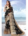 Black Georgette Heavy Embroidered Designer Saree