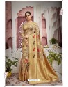 Light Brown Designer Traditional Wear Cotton Saree