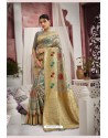 Grey Designer Traditional Wear Cotton Saree