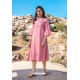 Pink Designer Readymade Rayon Long Kurti