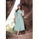 Sea Green Designer Readymade Rayon Long Kurti