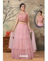 Pink Designer Party Wear Net Lehenga Choli