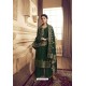 Dark Green Satin Silk Designer Party Wear Palazzo Suit