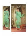 Green Georgette Designer Printed Straight Suit