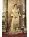 Olive Green Georgette Designer Printed Straight Suit