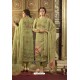 Mehendi Green Georgette Designer Printed Straight Suit