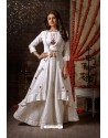 White Designer Navaratri Special Lehenga Suit