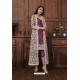 Wine Heavy Worked Net Designer Suit