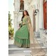Green Georgette Heavy Worked Designer Sharara Suit