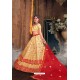 Gorgeous Golden Designer Wear Satin Silk Lehenga Choli