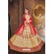 Trendy Golden Designer Wear Satin Silk Lehenga Choli