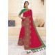 Fuchsia Heavy Designer Party Wear Chanderi Silk Saree