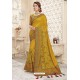 Yellow Heavy Designer Party Wear Chanderi Silk Saree