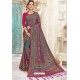 Multi Colour Heavy Designer Party Wear Chanderi Silk Saree