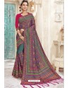 Multi Colour Heavy Designer Party Wear Chanderi Silk Saree