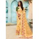 Light Yellow Chanderi Silk Party Wear Saree