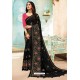 Black Chanderi Silk Party Wear Saree