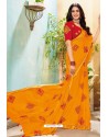 Yellow Chanderi Silk Party Wear Saree