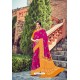 Rani Pink Dola Silk Designer Party Wear Saree