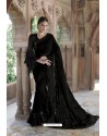 Modern Black Georgette Party Wear Designer Saree