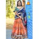 Orange And Teal Designer Banarasi Silk Lehenga Choli