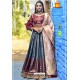 Blue And Maroon Designer Banarasi Silk Lehenga Choli