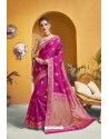 Rani Pink Party Wear Designer Art Silk Saree