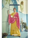 Stylish Yellow Pure Viscose Maslin Party Wear Palazzo Suit