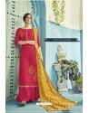 Rani Pink Pure Viscose Maslin Party Wear Palazzo Suit