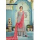 Grey Pure Viscose Maslin Party Wear Palazzo Suit