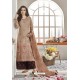 Light Brown And Coffee Maslin Silk Party Wear Designer Palazzo Suit