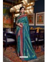 Teal Soft Silk Weaving Party Wear Saree